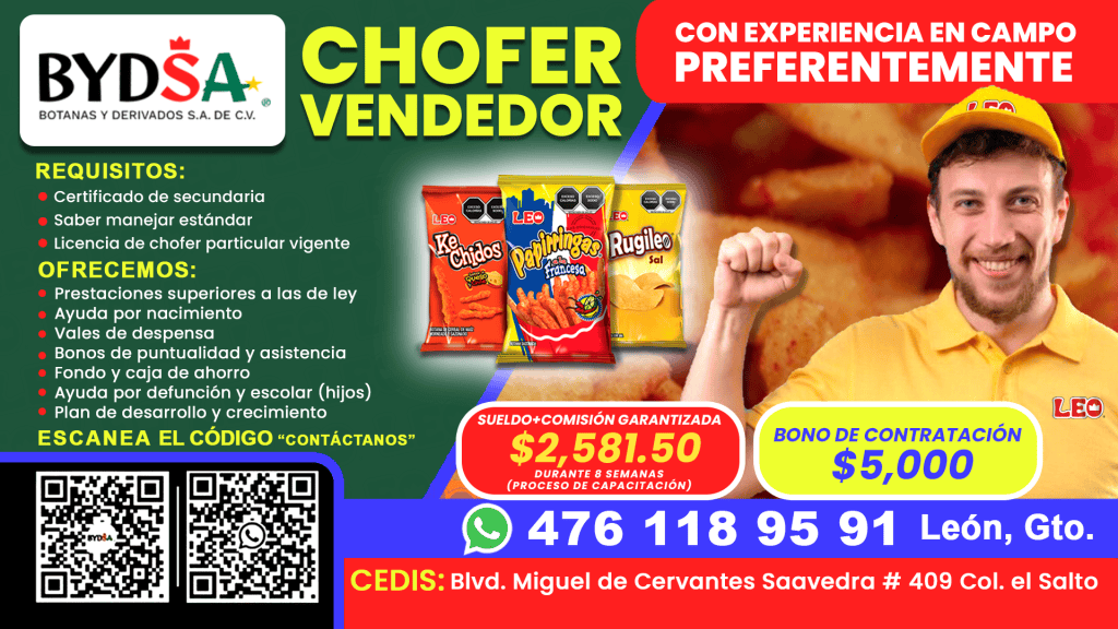 Chofer Vendedor