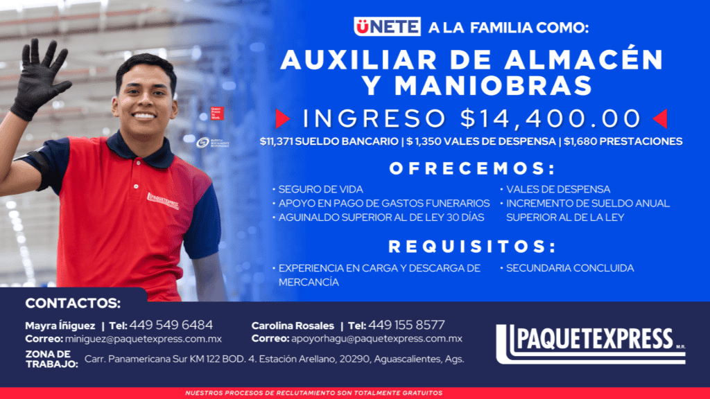 Auxiliar de almacén y maniobras