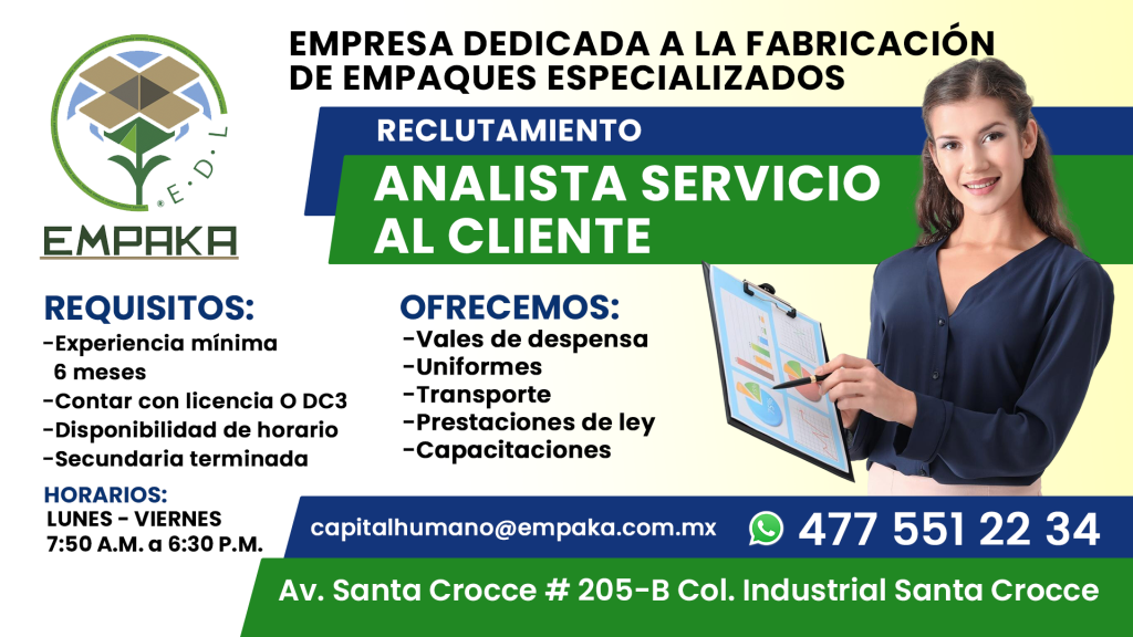 Analista servicio a cliente