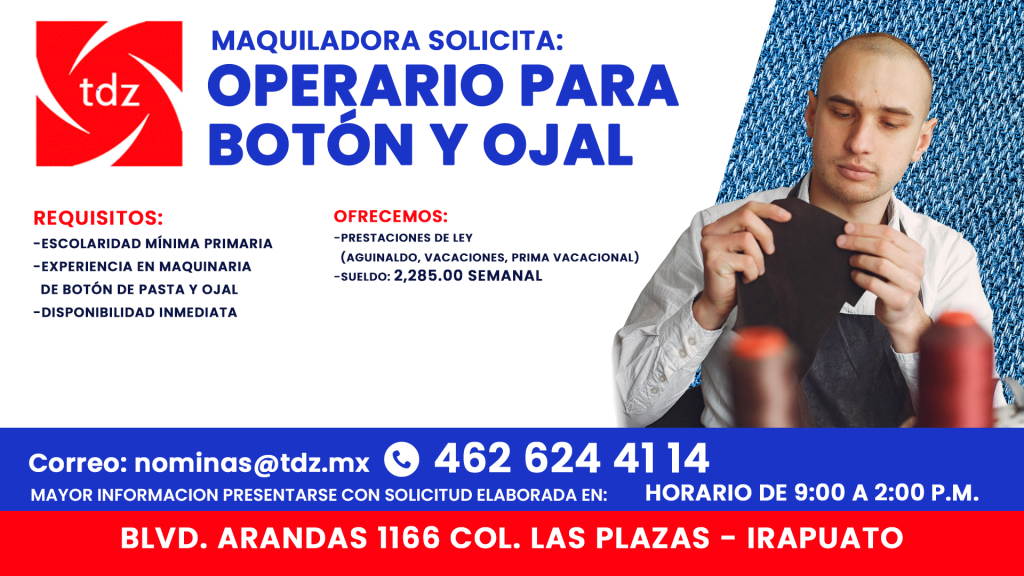 TDZ operario boton