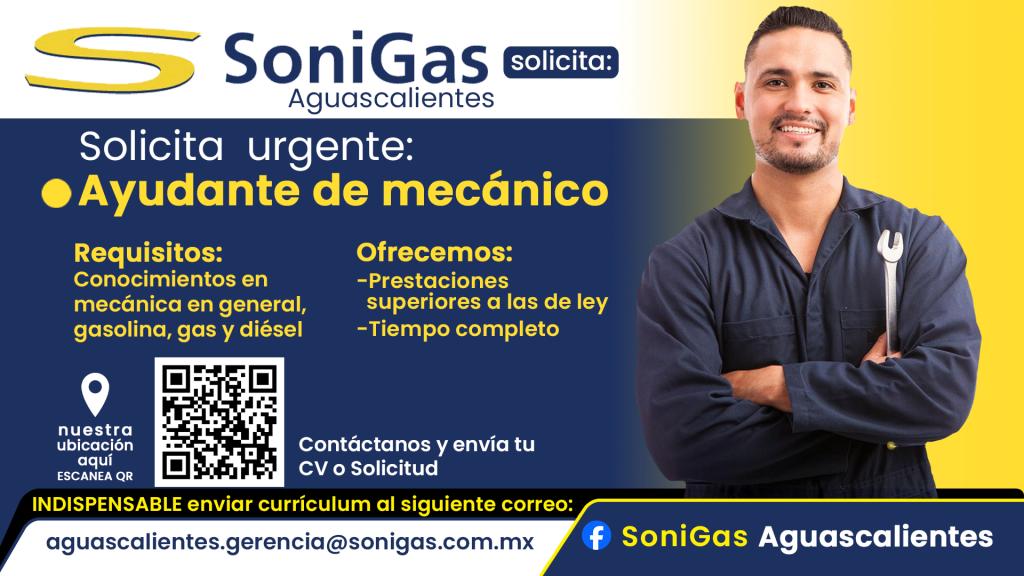 SoniGas Ayudante Mecánico